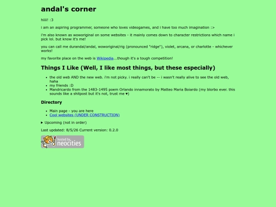 index screenshot