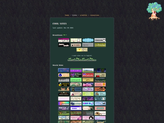 links screenshot