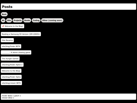 Blog screenshot