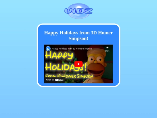 vidz/Happy_Holidays_from_3D_Homer_Simpson screenshot