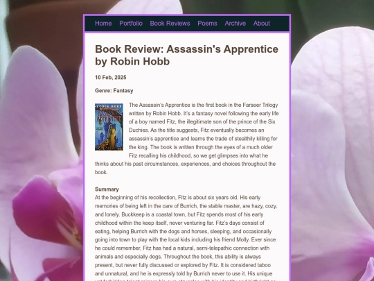 posts/2025-02-10-Book-Review-for-Assassins-Apprentice screenshot