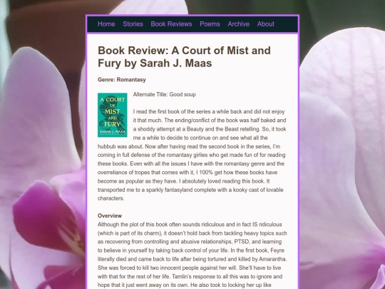 posts/2025-04-19-Book-Review-for-A-Court-of-Mist-and-Fury screenshot