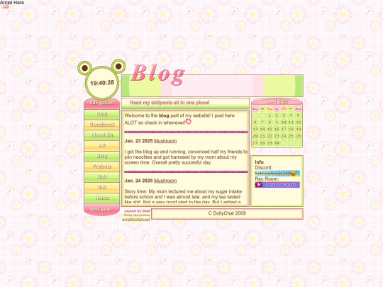 blog screenshot