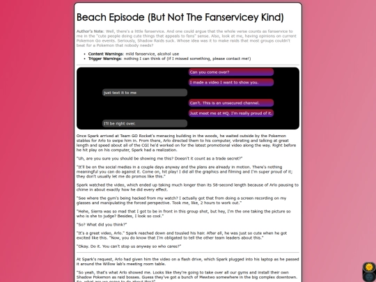 fanfic/beachepisode screenshot