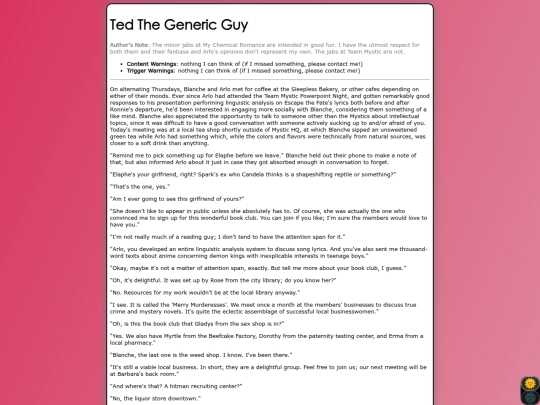 fanfic/tedthegenericguy screenshot