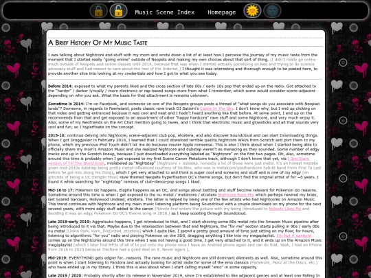 musicscene/musictastehistory screenshot