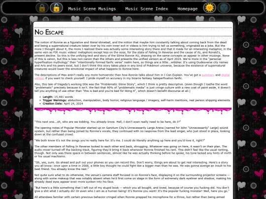 musicscene/musings/noescape screenshot