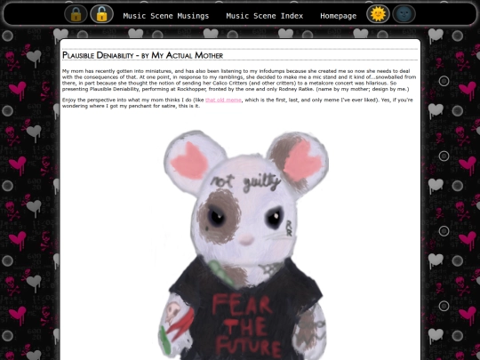 musicscene/musings/plausibledeniability screenshot