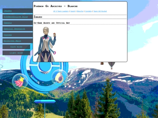 pkgoarchives/blanche screenshot