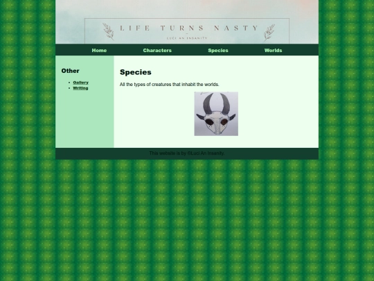 Life Turns Nasty Wiki/Species screenshot