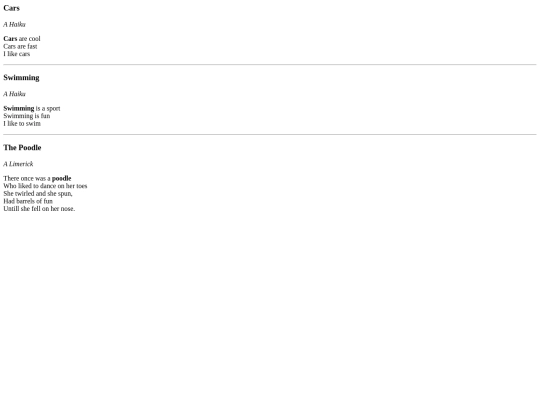 Poems Final 2 screenshot