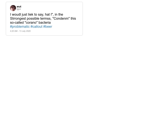 misc/corano-tweet screenshot