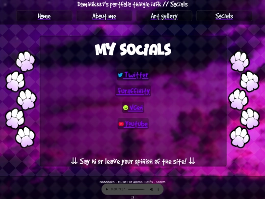 socials screenshot