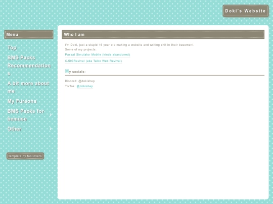 aboutme screenshot