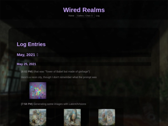 log screenshot