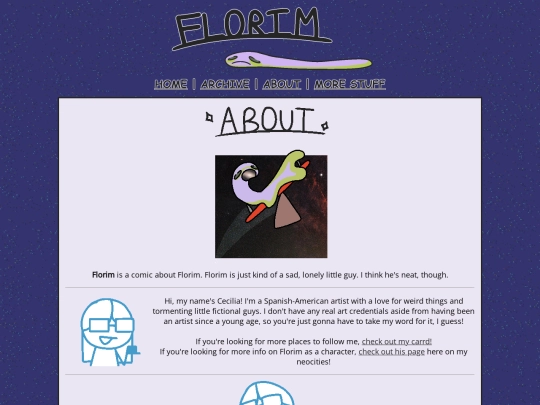 comix/florim/about screenshot