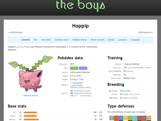 pokedex/pokedexhoppip screenshot