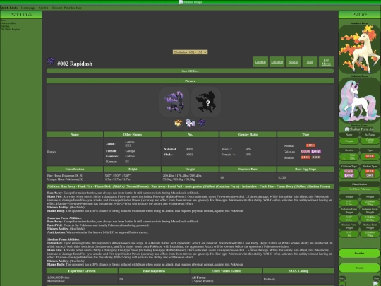 pokedex/rapidash screenshot