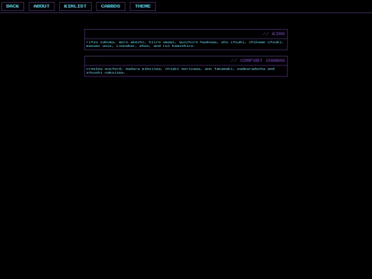 kinlist screenshot