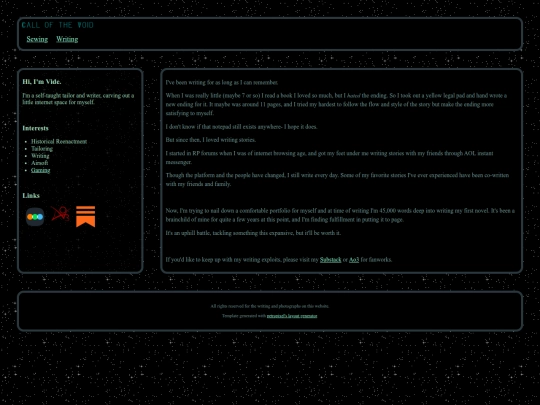 writing screenshot