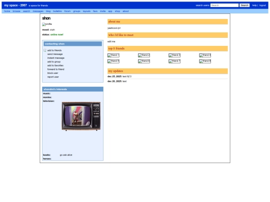 myspace/myspac3 screenshot