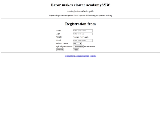 ajith/emc web page/register screenshot