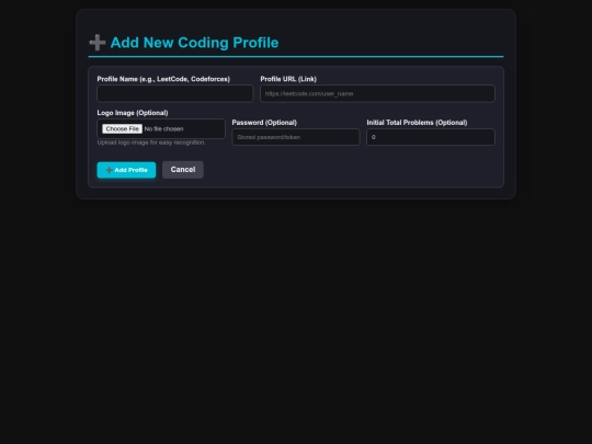 TomtProduct/add-coding-profile screenshot