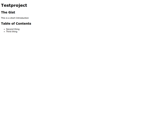 projects/testproj screenshot