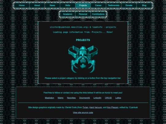 projects screenshot