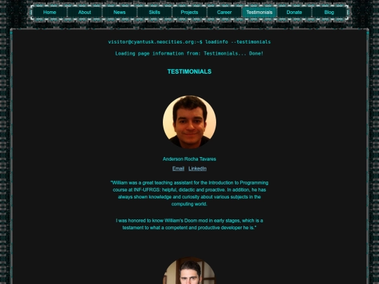 testimonials screenshot