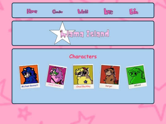 Characters screenshot