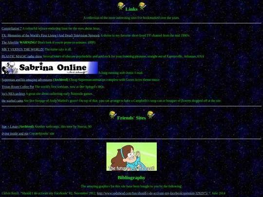 links screenshot