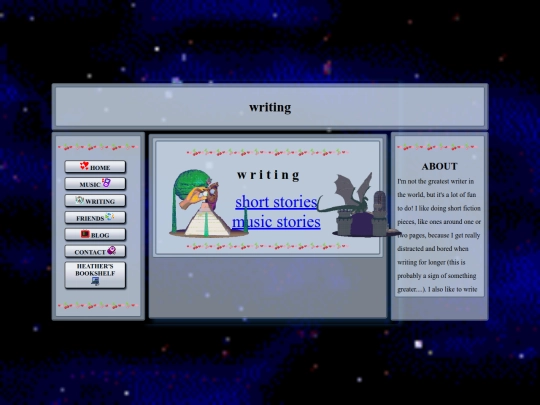 writing screenshot