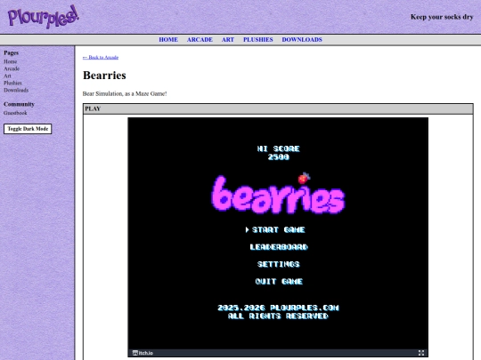 arcade/bearries screenshot