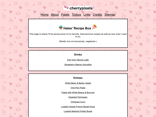 recipes screenshot