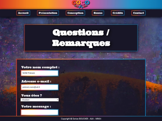 page/formulaire screenshot