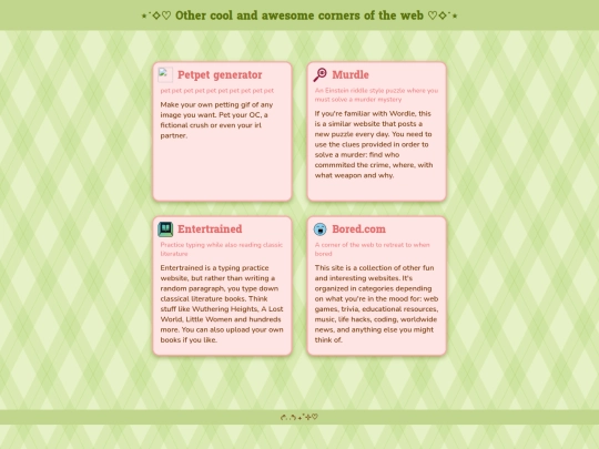subPages/coolWebsites screenshot