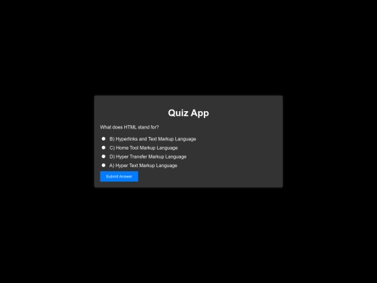 HTMLquiz2 screenshot