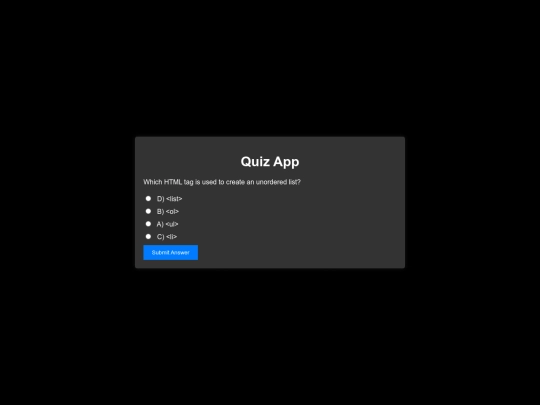 HTMLquiz4 screenshot