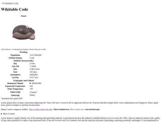 dump/wikitable screenshot