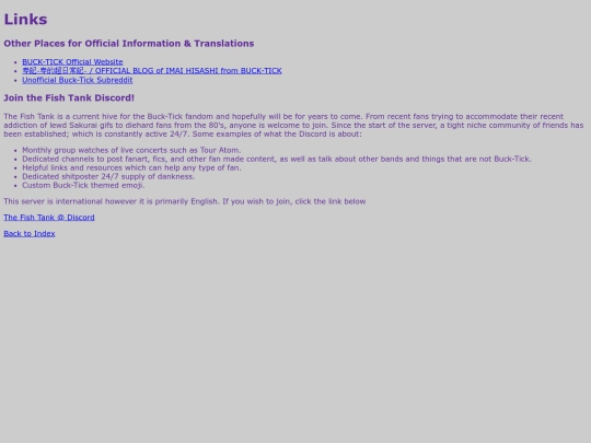 links screenshot