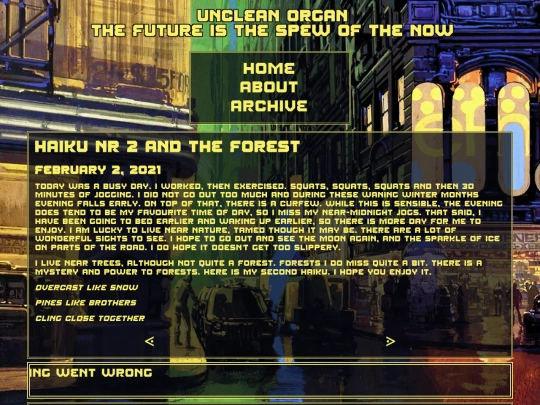 posts/2021-02-02-Haiku-Nr-2-and-the-forest screenshot