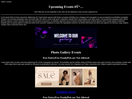 Event/HTML PROJECT(TAMIL) screenshot