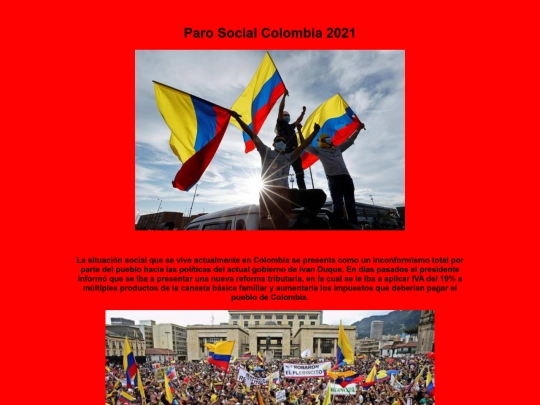 paro nacional/Colombia 2021 screenshot
