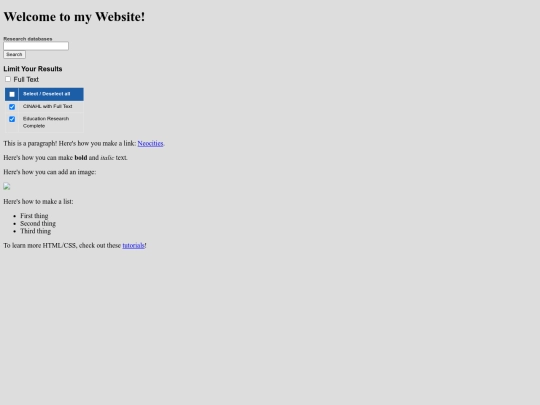test screenshot