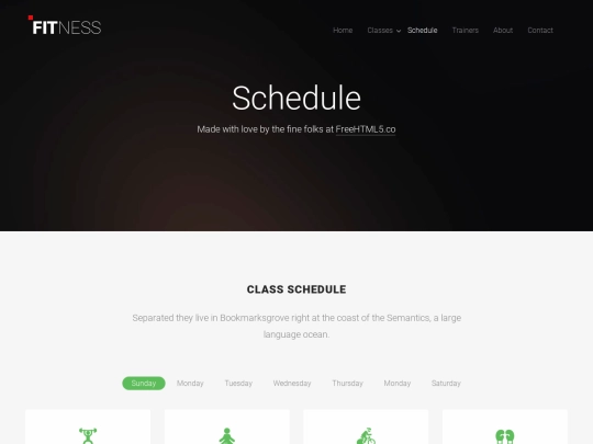 schedule screenshot
