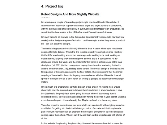 periodicals/blog/posts/4-project-log screenshot