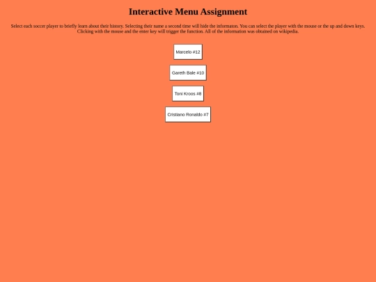 InteractiveMenu screenshot