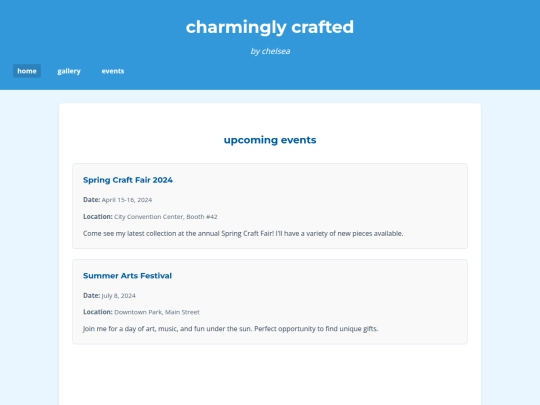 events screenshot
