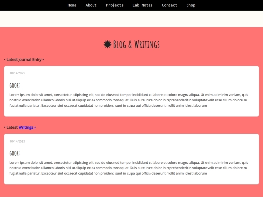 blog screenshot